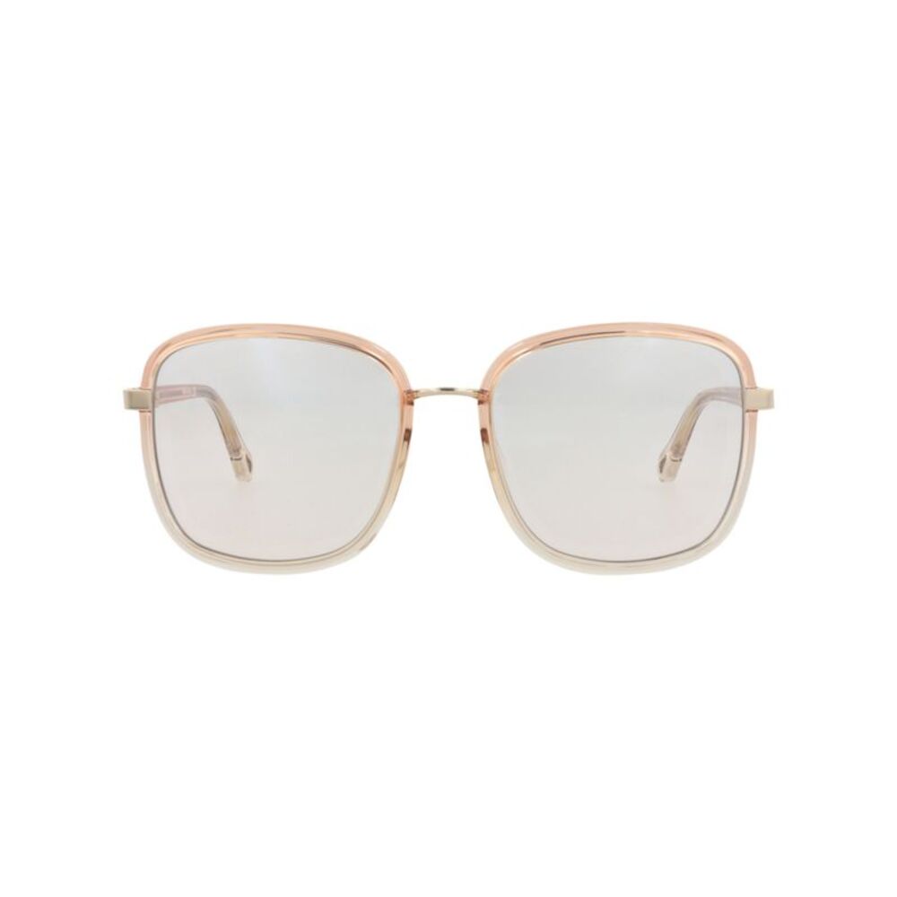 Chloé Square-Frame Injection Sunglasses Orange Womens